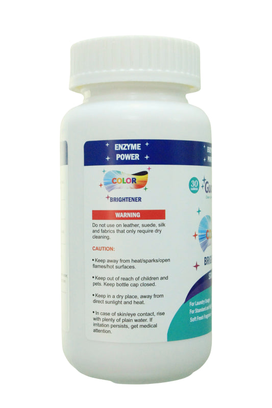 Color Brightener, Stain Remover Tablets, Laundry Usage, Removes Tough Stains, Safe for Clothes.