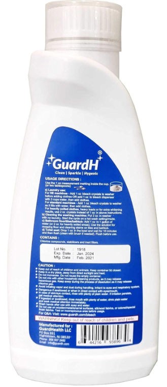 GuardH Bleach Crystals - Safe and Effective Cleaning Product