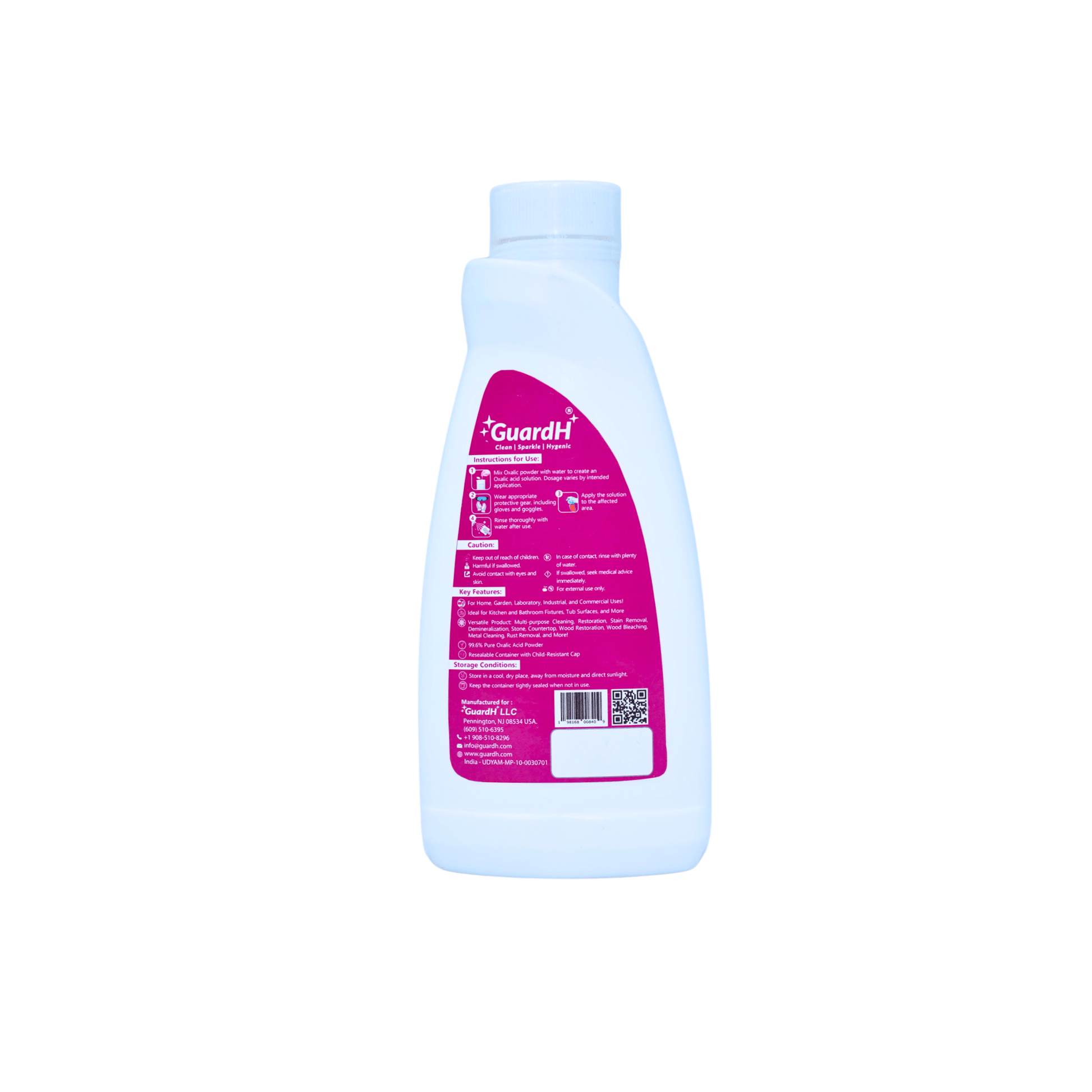 Acid, Metal Cleaning, Rust Remover, Stain Remover, Household Cleaning, Drain Clogger.