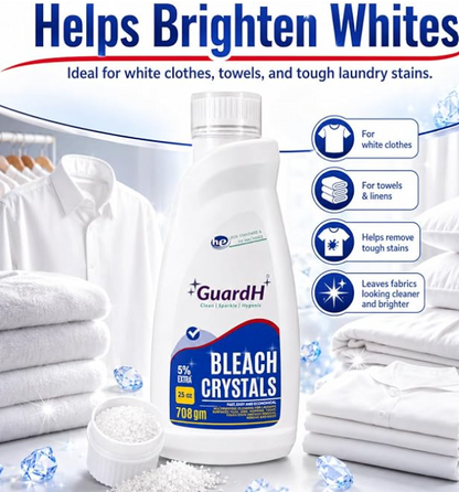 GuardH Bleach Crystals Granules - Multi-Purpose Household Cleaner (25 oz)